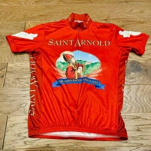 Saint Arnolds craft beer brewry VoMax womens bicyclist shirt Medium M